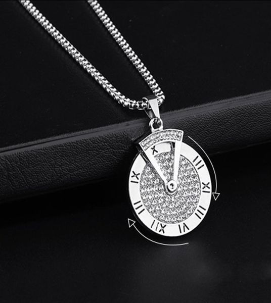 spinner time pendant necklace stainless steel zircon women mens necklace fashion jewelry with roman numeral luckey pendant4413649, Silver
spinner time pendant necklace stainless steel zircon women mens necklace fashion jewelry with roman numeral luckey pendant4413649, Silver