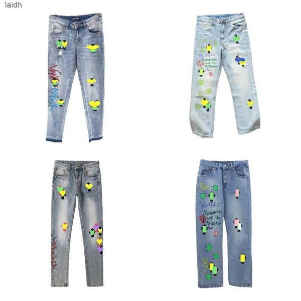 men's jeans designer embroidery chrome straight trousers heart letter prints long trend brand motorcyclesd4z, Blue
men's jeans designer embroidery chrome straight trousers heart letter prints long trend brand motorcyclesd4z, Blue