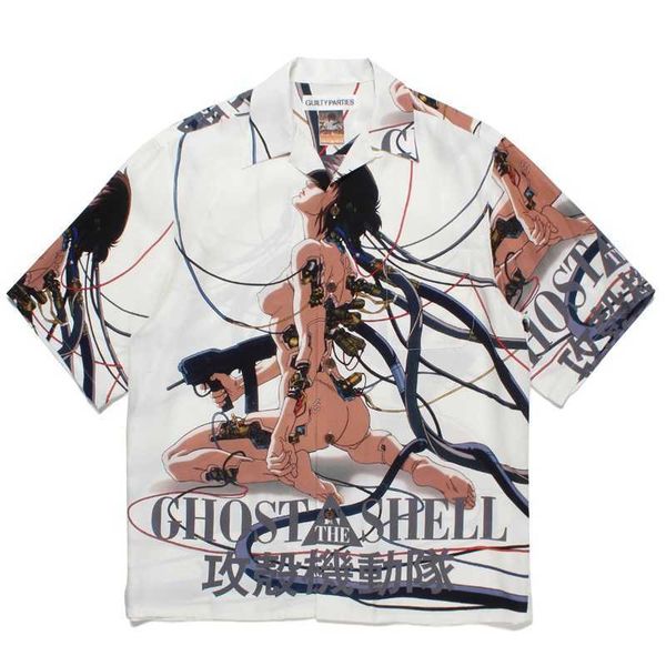 men's casual shirts 2023ss new wacko maria shirt men women japanese style hawaiian short t-shirt, White;black
men's casual shirts 2023ss new wacko maria shirt men women japanese style hawaiian short t-shirt, White;black