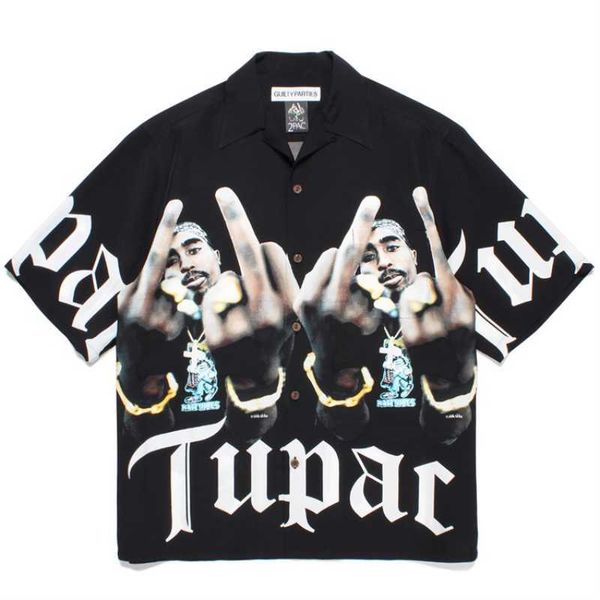 men's casual shirts 23ss wacko maria 23ss hawaiian shirt men women 1 1 casual hawaiian shirts tee, White;black
men's casual shirts 23ss wacko maria 23ss hawaiian shirt men women 1 1 casual hawaiian shirts tee, White;black