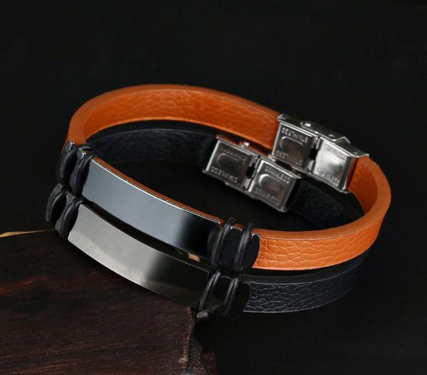 men popular outdoor sports bracelet real brown leather stainless steel charm bracelets for 3629247, Golden;silver
men popular outdoor sports bracelet real brown leather stainless steel charm bracelets for 3629247, Golden;silver