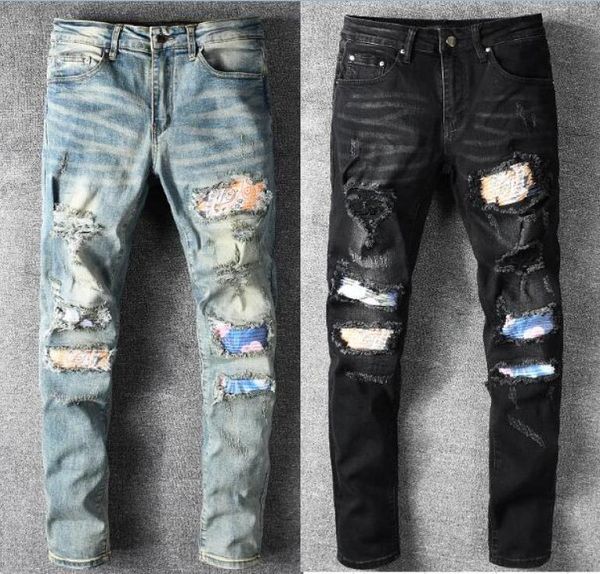 new mens printed holes jeans straight distressed ripped motor biker jeans slim fit denim jeans fashion designer pants plus size 284038559, Blue
new mens printed holes jeans straight distressed ripped motor biker jeans slim fit denim jeans fashion designer pants plus size 284038559, Blue