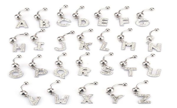 26 letter a to m style charming body piercing crystal rhinestone inlaid navel belly button ring stainless steel jewelry2670503, Silver
26 letter a to m style charming body piercing crystal rhinestone inlaid navel belly button ring stainless steel jewelry2670503, Silver