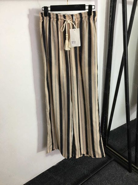 23ss womens designer clothing womens pants color contrast striped elastic high-waisted wide-leg pants women clothing, Black;white
23ss womens designer clothing womens pants color contrast striped elastic high-waisted wide-leg pants women clothing, Black;white