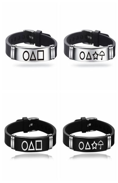 squid game stainless steel silcone bracelet chain pulsera christmas soldier triangle charm bracelets jewelry3771325, Black
squid game stainless steel silcone bracelet chain pulsera christmas soldier triangle charm bracelets jewelry3771325, Black