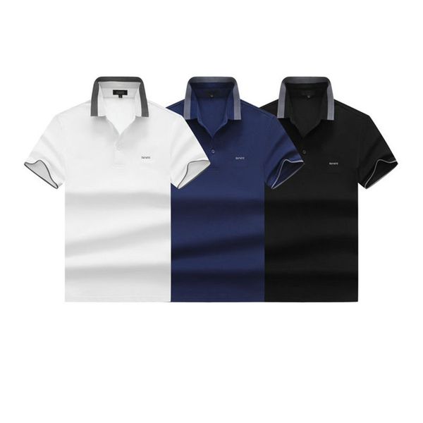 mens polos famous luxury designer boss men striped polo collar casual shirt fashion business classic striped short sleeve cotton breathable, White;black
mens polos famous luxury designer boss men striped polo collar casual shirt fashion business classic striped short sleeve cotton breathable, White;black