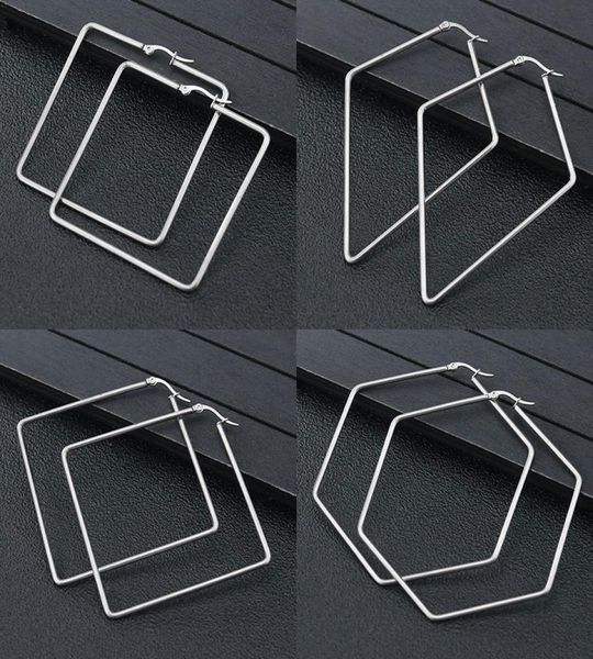 fashion stainless steel square earrings simple rhombic big hoop hollow gold plated antiallergic earring for women8453436, Golden;silver
fashion stainless steel square earrings simple rhombic big hoop hollow gold plated antiallergic earring for women8453436, Golden;silver