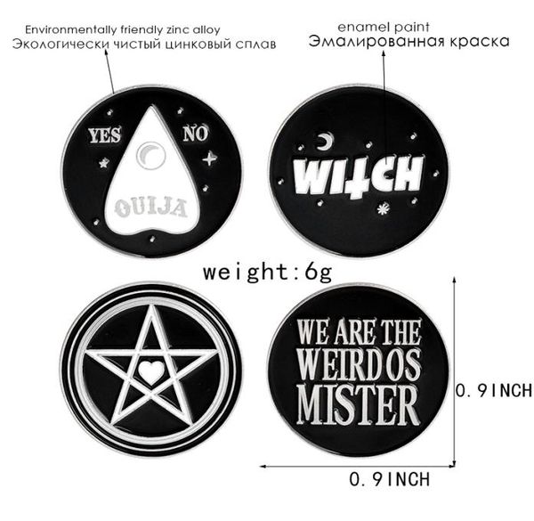 witch enamel pins star moon ouija yes or no weirdos mister custom dark brooche denim shirt buckle badges gift friend1010510, Gray
witch enamel pins star moon ouija yes or no weirdos mister custom dark brooche denim shirt buckle badges gift friend1010510, Gray