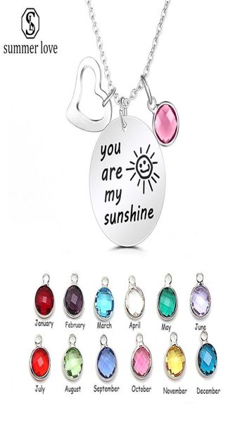 2020 birthstone stainless steel necklace you are my sunshine lover pendent necklaces for women girl birthday giftz4877290, Silver
2020 birthstone stainless steel necklace you are my sunshine lover pendent necklaces for women girl birthday giftz4877290, Silver