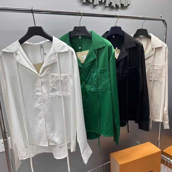 luxury casual shirt loe designer long sleeve t shirt embroidery pocket button shirts womens sweatshirt fashion silk coat, White;black
luxury casual shirt loe designer long sleeve t shirt embroidery pocket button shirts womens sweatshirt fashion silk coat, White;black