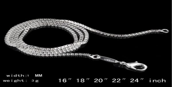 925 sterling silver plated 1mm box chain for women size 16 to 24inch dc07 new 925 silver plate lobster clasps smooth chains n9189519
925 sterling silver plated 1mm box chain for women size 16 to 24inch dc07 new 925 silver plate lobster clasps smooth chains n9189519