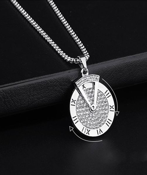 spinner time pendant necklace stainless steel zircon women mens necklace fashion jewelry with roman numeral luckey pendant7659273, Silver
spinner time pendant necklace stainless steel zircon women mens necklace fashion jewelry with roman numeral luckey pendant7659273, Silver