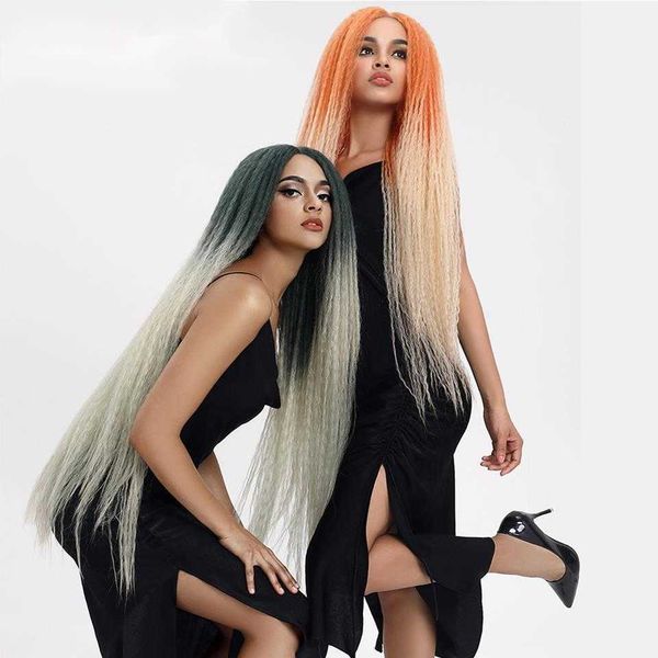 synthetic wigs afro kinky straight hair weave long braided wig cosplay 38 inch lace s for black women ombre pink green 230227
synthetic wigs afro kinky straight hair weave long braided wig cosplay 38 inch lace s for black women ombre pink green 230227