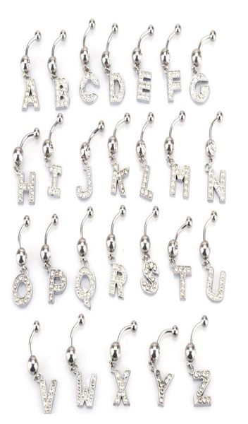 26 letter a to m style charming body piercing crystal rhinestone inlaid navel belly button ring stainless steel jewelry1761002, Silver
26 letter a to m style charming body piercing crystal rhinestone inlaid navel belly button ring stainless steel jewelry1761002, Silver
