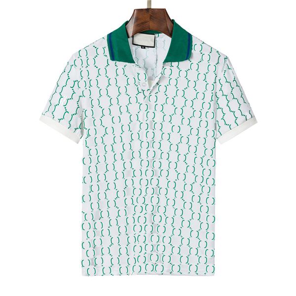 men's short-sleeved polo shirt summer fashion t casual polo shirt printed lapel couple top, White;black
men's short-sleeved polo shirt summer fashion t casual polo shirt printed lapel couple top, White;black
