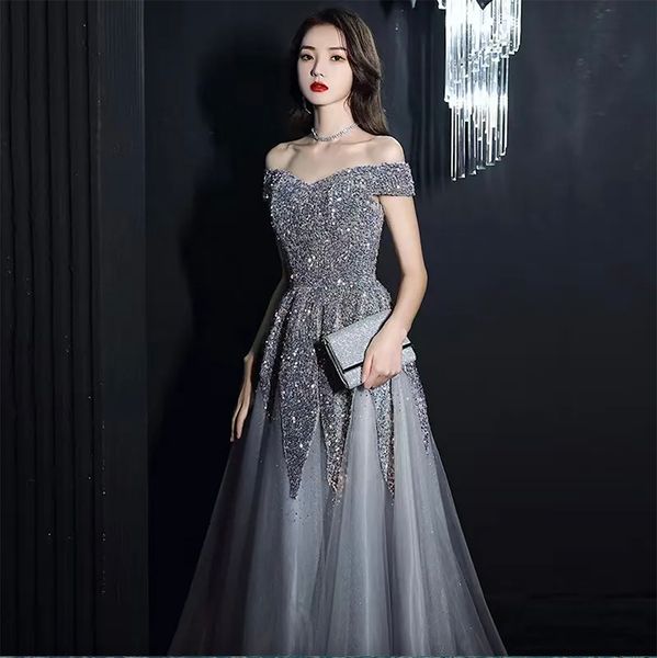 2023 new arrival sliver prom dresses sleeveless v neck appliques sequins beaded lace hollow beaded diamonds evening plus size custom made se, Black
2023 new arrival sliver prom dresses sleeveless v neck appliques sequins beaded lace hollow beaded diamonds evening plus size custom made se, Black
