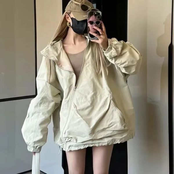 womens jackets houzhou harajuku style jacket korean fashion streetwear oversize zipper hooded vintage y2k windbreak casual coat 230707, Black;brown
womens jackets houzhou harajuku style jacket korean fashion streetwear oversize zipper hooded vintage y2k windbreak casual coat 230707, Black;brown
