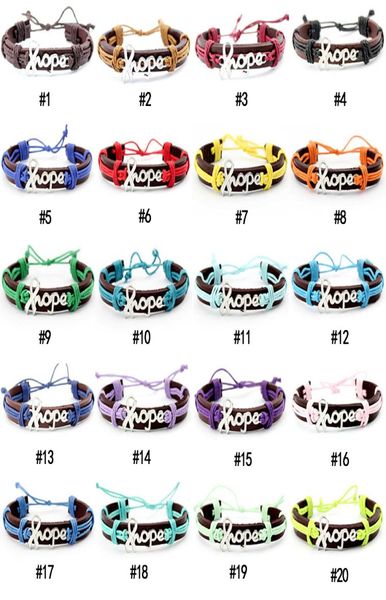 new breast cancer awareness genuine leather bracelet ribbon hope charm braided rope wrap wristband for women men fashion jewelry6993478, Golden;silver
new breast cancer awareness genuine leather bracelet ribbon hope charm braided rope wrap wristband for women men fashion jewelry6993478, Golden;silver