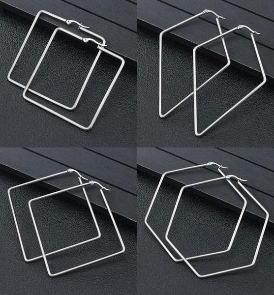 fashion stainless steel square earrings simple rhombic big hoop hollow gold plated antiallergic earring for women9329700, Golden;silver
fashion stainless steel square earrings simple rhombic big hoop hollow gold plated antiallergic earring for women9329700, Golden;silver