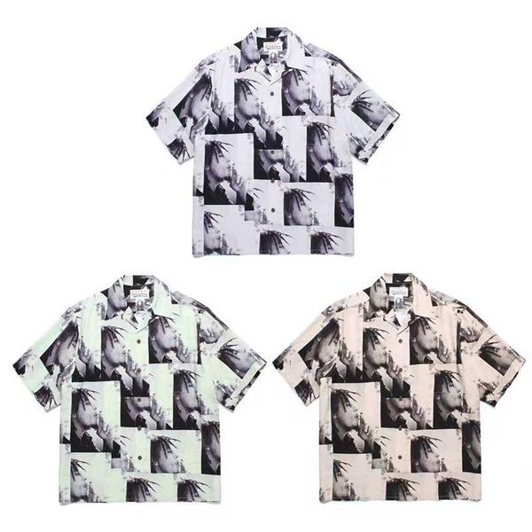 men's casual shirts 2023ss wacko maria shirt men women 1 1 vintage t-shirt tees hawaiian shirts for men, White;black
men's casual shirts 2023ss wacko maria shirt men women 1 1 vintage t-shirt tees hawaiian shirts for men, White;black