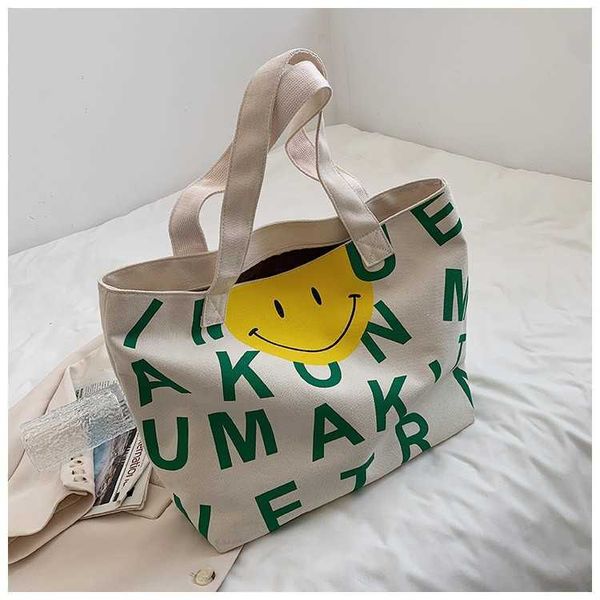 new women's bag south korea east gate cartoon leisure letter smiling face canvas bag handbag shoulder bag tote bag
new women's bag south korea east gate cartoon leisure letter smiling face canvas bag handbag shoulder bag tote bag
