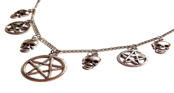 new style power five stars supernatural pentagram skull skeleton pendant necklace punk gothic dark creative women men jewelry hall6010976, Silver
new style power five stars supernatural pentagram skull skeleton pendant necklace punk gothic dark creative women men jewelry hall6010976, Silver
