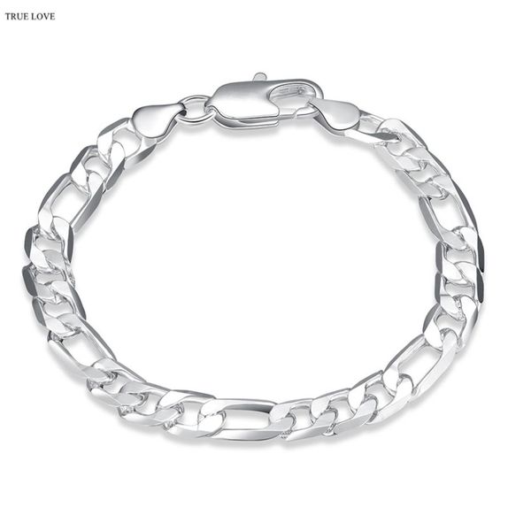 highquality 925 sterling silver plated figaro chain bracelet 8mmx20cm fashion man jewelry low whole 4809870, Black
highquality 925 sterling silver plated figaro chain bracelet 8mmx20cm fashion man jewelry low whole 4809870, Black