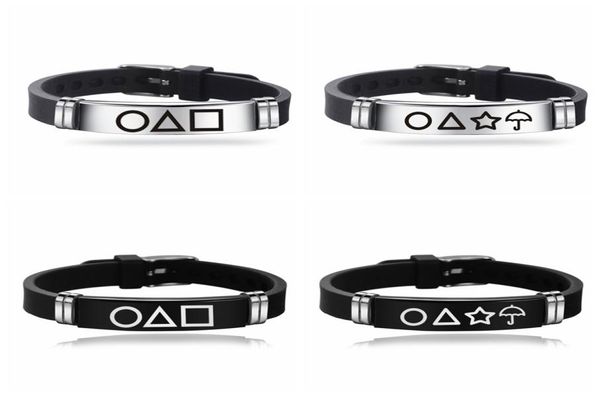 squid game stainless steel silcone bracelet chain pulsera christmas soldier triangle charm bracelets jewelry6996989, Black
squid game stainless steel silcone bracelet chain pulsera christmas soldier triangle charm bracelets jewelry6996989, Black