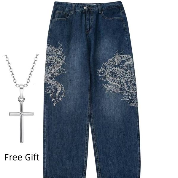 men's jeans y2k man loose american vintage hiphop skateboard baggy denim pants street dance hip hop rap male embroidery trouses 230707, Blue
men's jeans y2k man loose american vintage hiphop skateboard baggy denim pants street dance hip hop rap male embroidery trouses 230707, Blue