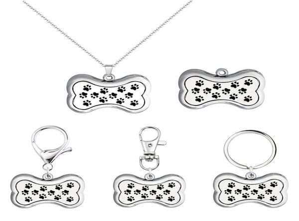 1pc dog bone shape necklace pendant lobster clasp keychain essential oil aromatherapy diffuser locket keyrings with 10pcs pads4609448, Silver
1pc dog bone shape necklace pendant lobster clasp keychain essential oil aromatherapy diffuser locket keyrings with 10pcs pads4609448, Silver