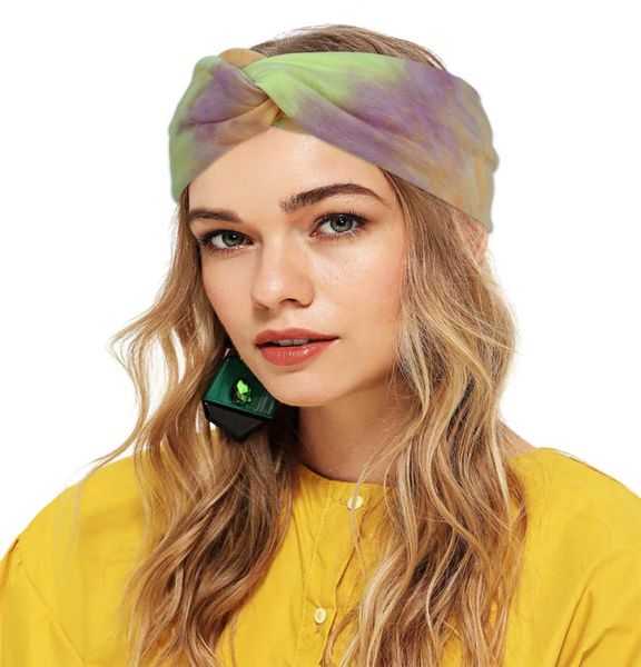 tie dye cycling yoga sport sweat headband sweatband for women yoga hair bands head sweat bands sports safety5412215, Silver