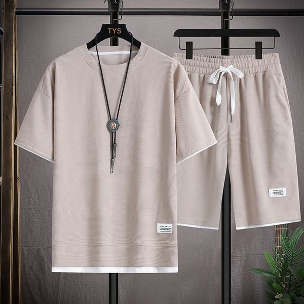men's tracksuits tropical beach suit solid color large size tshirt stretch shorts twopiece summer casual sports men clothing street wea, Gray
men's tracksuits tropical beach suit solid color large size tshirt stretch shorts twopiece summer casual sports men clothing street wea, Gray