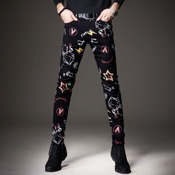 men's jeans light luxury mens slimfit stretch full print trendy casual denim pants hip hop street fashion black pants; 230707, Blue
men's jeans light luxury mens slimfit stretch full print trendy casual denim pants hip hop street fashion black pants; 230707, Blue
