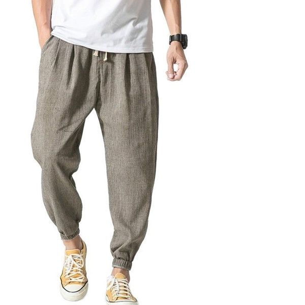 men's pants chinese style harem men streetwear casual loose joggers mens cotton linen sweatpants anklelength trousers s5xl 230707, Black
men's pants chinese style harem men streetwear casual loose joggers mens cotton linen sweatpants anklelength trousers s5xl 230707, Black