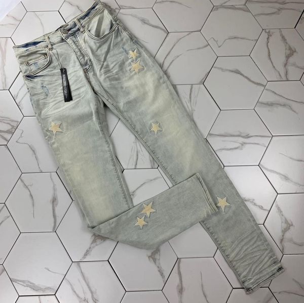 new tide brand knee hole patch jeans slim feet micro stretch personality jeans mens designer fashion brand trousers size 3038 420335, Blue
new tide brand knee hole patch jeans slim feet micro stretch personality jeans mens designer fashion brand trousers size 3038 420335, Blue