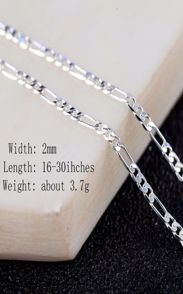 925 sterling silver figaro chain 2mm necklaces for men 31 flat design women fashion chain jewelry diy accesories 16 18 24 inches7010679
925 sterling silver figaro chain 2mm necklaces for men 31 flat design women fashion chain jewelry diy accesories 16 18 24 inches7010679