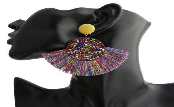fashion bohemian tassel crystal big earrings black white red silk fabric drop dangle tassel earrings for women jewelry4460298, Silver
fashion bohemian tassel crystal big earrings black white red silk fabric drop dangle tassel earrings for women jewelry4460298, Silver