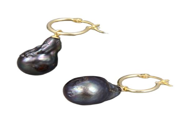 guaiguai jewelry 18mm natural black keshi baroque freshwater pearl earrings gold color plated hook classic for women fashion jewel5518813, Silver
guaiguai jewelry 18mm natural black keshi baroque freshwater pearl earrings gold color plated hook classic for women fashion jewel5518813, Silver