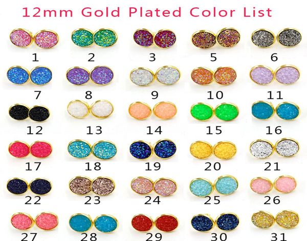 30 color luxury druzy stud earrings bling round heart shape resin stone dangle ladies fashion jewelry bulk lx03186658375, Golden;silver
30 color luxury druzy stud earrings bling round heart shape resin stone dangle ladies fashion jewelry bulk lx03186658375, Golden;silver