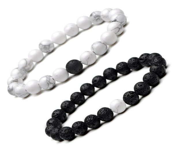 2pcs natural stone beaded strands bracelet set black lava white turquoise rock chakra bracelets couple distance bracelets for wome4698633
2pcs natural stone beaded strands bracelet set black lava white turquoise rock chakra bracelets couple distance bracelets for wome4698633