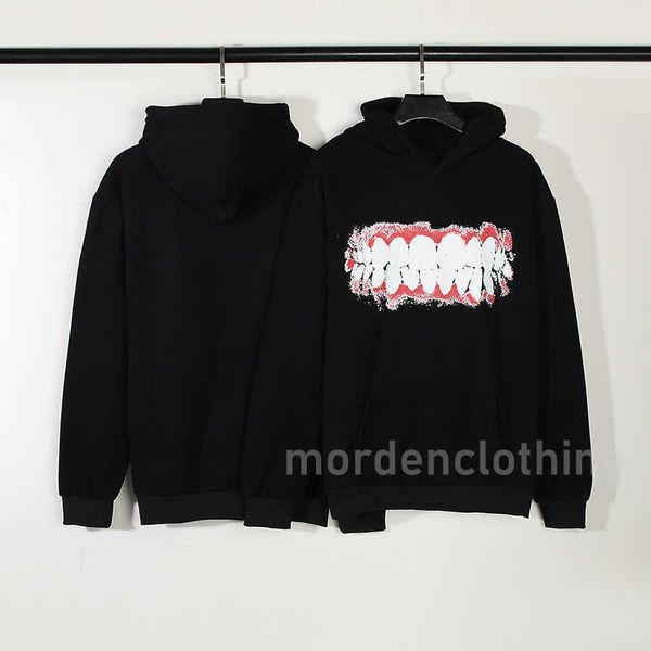 men and women personality hip hop kanyeesatravis spoof teeth print hoodie men and women loose trend large size coat fashion street, Black
men and women personality hip hop kanyeesatravis spoof teeth print hoodie men and women loose trend large size coat fashion street, Black