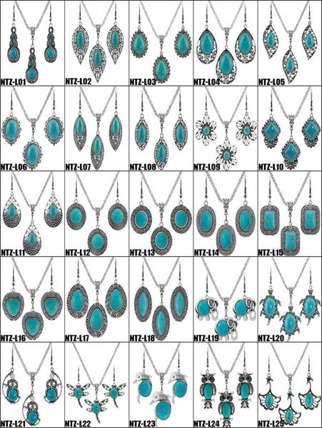 32 styles turquoise jewelry sets necklace earrings suit drop earrings for women fashion accessories nature stone wedding jewelry6293727, Silver
32 styles turquoise jewelry sets necklace earrings suit drop earrings for women fashion accessories nature stone wedding jewelry6293727, Silver