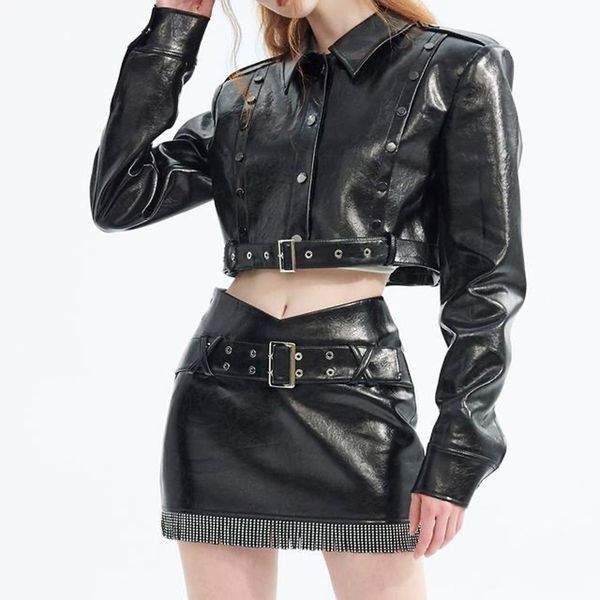 women's two piece dress designer clothes set suit skirt classic genuine leather tracksuits luxury designer woman jacket cool girls stre, White
women's two piece dress designer clothes set suit skirt classic genuine leather tracksuits luxury designer woman jacket cool girls stre, White