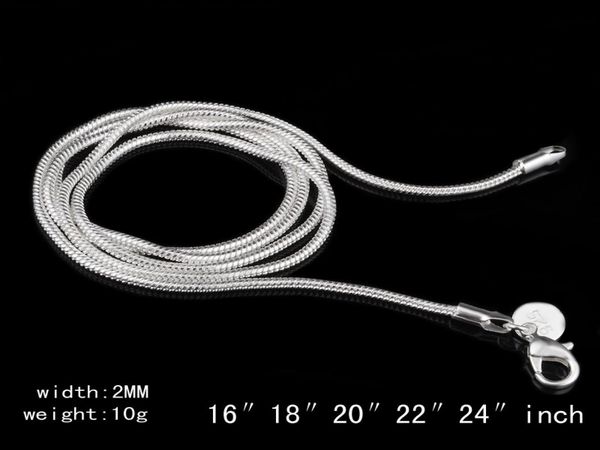 2 mm 925 sterling silver snake chain necklace 16 18 20 22 24 inch chains fashion jewelry3084811
2 mm 925 sterling silver snake chain necklace 16 18 20 22 24 inch chains fashion jewelry3084811