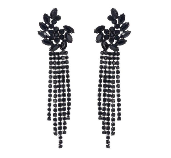 shiny black rhinestone long tassel wedding dangle earring for women luxury crystal drop earrings jewelry gift8506764, Silver
shiny black rhinestone long tassel wedding dangle earring for women luxury crystal drop earrings jewelry gift8506764, Silver