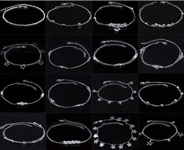925 sterling silver anklets jewelry for women silver plated chain clover star cross beads ankle bracelets summer beach foot jewelr2937963, Golden;silver
925 sterling silver anklets jewelry for women silver plated chain clover star cross beads ankle bracelets summer beach foot jewelr2937963, Golden;silver