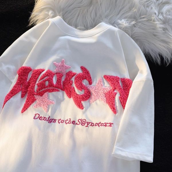 women's tshirt cartoon 3d letter flocking embroidery hip hop t shirts kawaii tees pure cotton short sleeve summer streetwear casual 23, White
women's tshirt cartoon 3d letter flocking embroidery hip hop t shirts kawaii tees pure cotton short sleeve summer streetwear casual 23, White