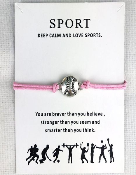 10pcslot baseball softball charm wax cords bracelets sports women men boys girls fashion jewelry friendship jewelry gift5484338, Golden;silver
10pcslot baseball softball charm wax cords bracelets sports women men boys girls fashion jewelry friendship jewelry gift5484338, Golden;silver