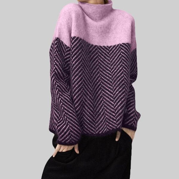 sweaters 2022 autumn winter new pullovers sweaters lazy loose jumpers long sleeve contrasting colors spliced knitted vintage turtleneck, White;black
sweaters 2022 autumn winter new pullovers sweaters lazy loose jumpers long sleeve contrasting colors spliced knitted vintage turtleneck, White;black