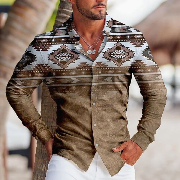 men's dress shirts fashion vintage tribal sport party clear graphic shirt lapel button down casual purple blue 2023 230707, White;black
men's dress shirts fashion vintage tribal sport party clear graphic shirt lapel button down casual purple blue 2023 230707, White;black